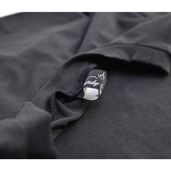 Trendy Queen Black Womens Long Sleeve Spring Crop Top - Picture 9 of 12